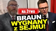 POSIEDZENIE SEJMU.  Hołownia WYGNAŁ Brauna z SALI! [NA ŻYWO] Janusz SCHWERTNER, Jakub WĄTOR