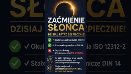 Dzisiaj zaćmienie Słońca! Nie patrz bez ochrony  #shorts