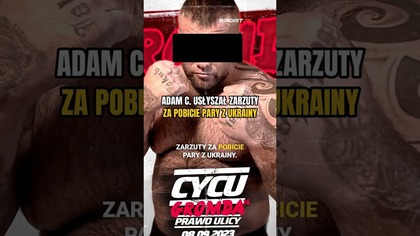 Adam C, pseudonim Cycu, usłyszał zarzuty za pobicie pary z Ukrainy