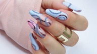 bling swirl nail art / AlleLac
