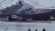 LCS 31 USS CLEVELAND LAUNCH CRASHED INTO TUGBOAT