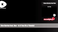 Stev Burton feat. Noe - Is it You (H & F Remix)