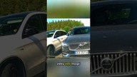Nerwy puściły w korku: Kierowca Volvo atakuje #agresja #kierowca #wypadek