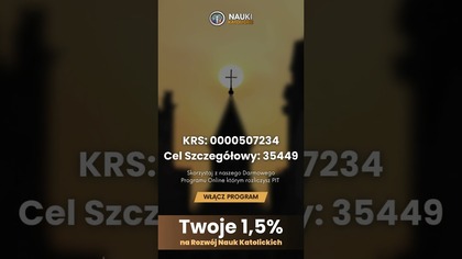 Przekaż 1,5% Podatku na Nauki Katolickie