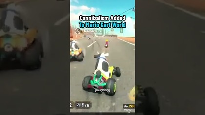 Mario Kart Worlds Cow Is A CANNIBAL