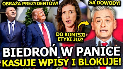 BIDROŃ SIĘ PRZESTRASZYŁ I USUNĄŁ SWÓJ OBRZYDLIWY WPIS! MAMY DOWODY! CHODZI O NAWROCKIEGO I TRUMPA!