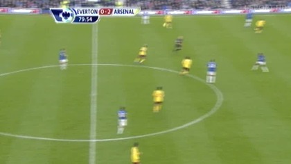 Premier League sezon 2010/2011 Everton - Arsenal INTERWENCJA FABIAŃSKIEGO nr. 1