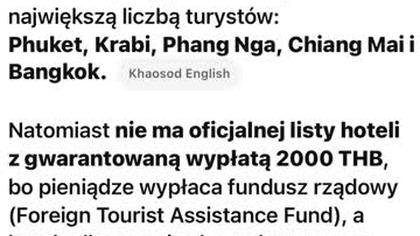 Siema 

Info które znalazłem 

Oficjalne tajskie strony podają że pomoc nie jest jeszcze wydrążona n
