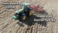 Testy John Deere 6250R & Vaderstad Carrier 525 XL