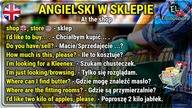 Angielski w sklepie, na zakupach, kupowanie zwroty i słówka - At the shop in English