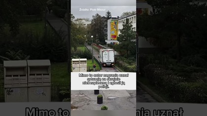 Kierowca dostawczaka kontra dziecko na drodze #Bielany #niebezpieczeństwo #shorts