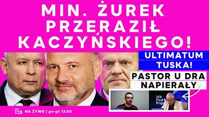 Nowy Minister Sprawiedliwości Waldemar Żurek przeraził Kaczyńskiego. Co powiedział? 
Dziś także o ultimatum premiera Tuska dla nowych ministrów, o makabrycznej zbrodni siekierą, w której zatrzymano księdza.
Będzie też o tajemniczej aplikacji wyborczej Czarnka.
No i o wczorajszym wystąpieniu pastora Chojeckiego u dr Napierały.

Zobacz tę rozmowę tutaj: https://www.youtube.com/watch?vsPANYY4R5dk

#IPPTVNaŻywo #Kaczyński #Tusk #rekonstrukcjarządu
----------------------------------------------------
 Napisz: kontakt@idzpodprad.pl 
 Zadzwoń: 536 813 435
 Bądź na bieżąco: http://idzpodprad.pl
 Wesprzyj: https://idzpodprad.pl/wsparcie
 Kup nam kawę: https://buycoffee.to/idzpodpradtv

Zacznij wspierać ten kanał, a dostaniesz te bonusy:
https://www.youtube.com/channel/UCUZ9x49ZuhZt1QVJafMy5rA/join