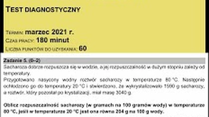 ZADANIE 5 CKE 2021 MARZEC(PRÓBNA) ROZPUSZCZALNOŚĆ