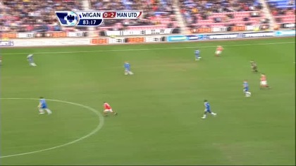 Premier League sezon 2010/2011 Wigan Athletic 0-3 Manchester United Rooney