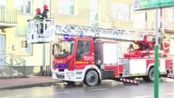 Działania drabiny Magirus SD 551[M]51 z JRG Otwock przy MZ w Karczewie