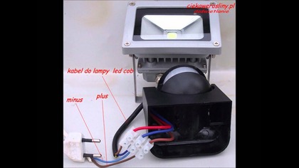    Jak podłączyć czujnik ruchu do lampy led cob , żar&oacute;wki , halogenu