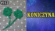 Koniczynka na szydełku, jak zrobić, DIY crochet leaf, szydełkowanie, jesień crochet clover #113