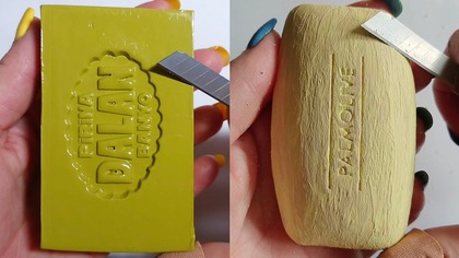Soap Carving ASMR Relaxing Sounds no talking Satisfying ASMR Video