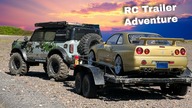 Rc Crawler Trx4 Bronco 2021 Custom with Trailer Towing Rc Drift Car Nissan Skyline Gtr