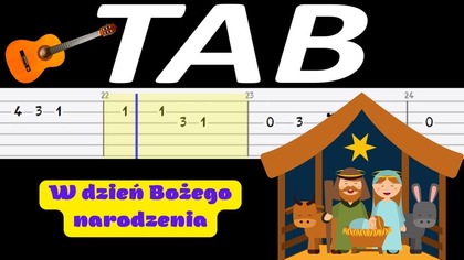  W dzień Bożego Narodzenia - melodia TAB (gitara)  TABY I NUTY W OPISIE 