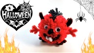 Zobacz jak łatwo zrobić maskotkę na Halloween. Diabełek z resztek włóczki DIY