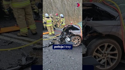 Poważny wypadek na drodze wojewódzkiej nr 130 koło Wysokiej.