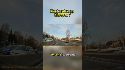 Zmienia pas czy się waha?  Niebezpieczna jazda Skody #dashcam #droga #shorts #kierowcy #auto