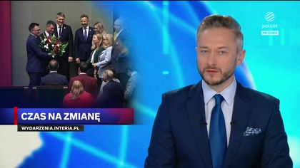 Polsat - Fragment Wydarzeń 15:50 o rezygnacji Szymona Hołowni jako Marszałka Sejmu (13. 11. 2025)