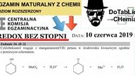 Cykloheksanol reaguje z manganianem(VII) potasu w środowisku kwasowym zgodnie H3O^(+).  ZADANIE 24 CKE 2019 CZERWIEC #Chemia