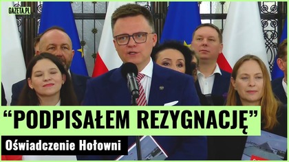 Podpisałem rezygnację Hołownia odchodzi | Gazeta.pl