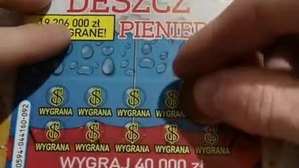 Zdrapka DESZCZ PIENIĘDZY Wygraj 40 000 zł #shorts