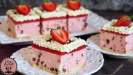 Ciasto STRACIATELLA TRUSKAWKOWA  bez pieczenia | rita creative