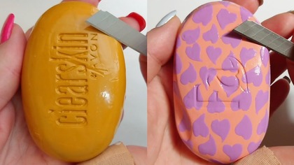 Soap Carving ASMR Relaxing Sounds no talking Satisfying ASMR Video #soapcarving #soapcuttingvideo