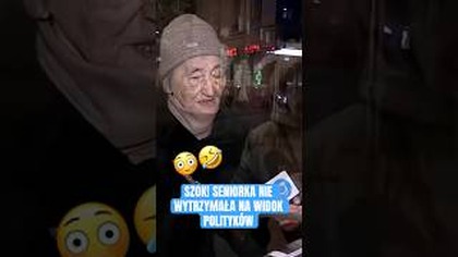 SZOK! SENIORKA NIE WYTRZYMAŁA NA WIDOK POLITYKÓW