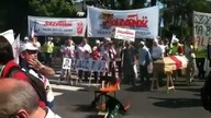 Solidarność protestuje pod Sejmem przeciwko zmianie ustawy o emeryturach