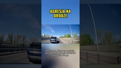 Zajeżdża drogę i spycha  Agresja za kierownicą! #dashcam #polskiedrogi #wypadki