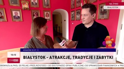 TVP Info - Wejście antenowe na żywo z Białegostoku (17. 08. 2024, 12:07-12:16)