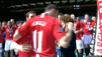 Premier League sezon 2008/2009 Manchester United-Arsenal Ceremonia odebrania pucharu