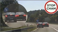 Pirat w Audi blokuje, hamuje  i spycha z drogi #257 Wasze Filmy