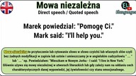 Mowa niezależna angielski gramatyka czyli cytowanie kogoś - Direct speech in English quoted