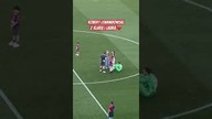 Robert Lewandowski z Klarą i Laurą po meczu El Clasico
