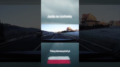 Centymetry od czołówki!  Zima zaskoczyła kierowców!#zima #poślizg #polskiedrogi #ostrajazda