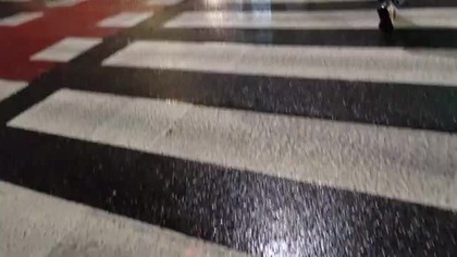 Warsaw walk in Rain