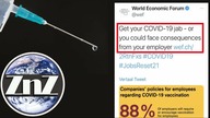 Globaliści z Davos wzywają firmy do zwalniania pracowników, którzy odmówią zaszczepienia