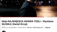 Największa AWARIA TESLI Część 7  #danielgrzyb #tesla