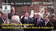 Ś. P.  prof.  Ryszard H.  Kozłowski Marsz Św.  dla JKP, Krak&oacute;w, 10. 05. 2010 roku