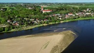 Bazylika Zwiastowania NMP w Czerwińsku nad Wisłą z lotu ptaka
