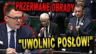 PRZERWANE OBRADY SEJMU! Hołownia ZAGŁUSZONY.  Posłowie SKANDUJĄ