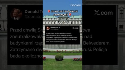  PILNE! DRONY NAD BUDYNKAMI RZĄDOWYMI! 