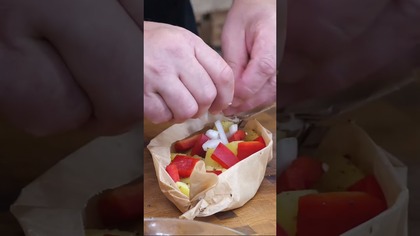 Kawałki kurczaka zapiekane w papilotach / Oddaszfartucha